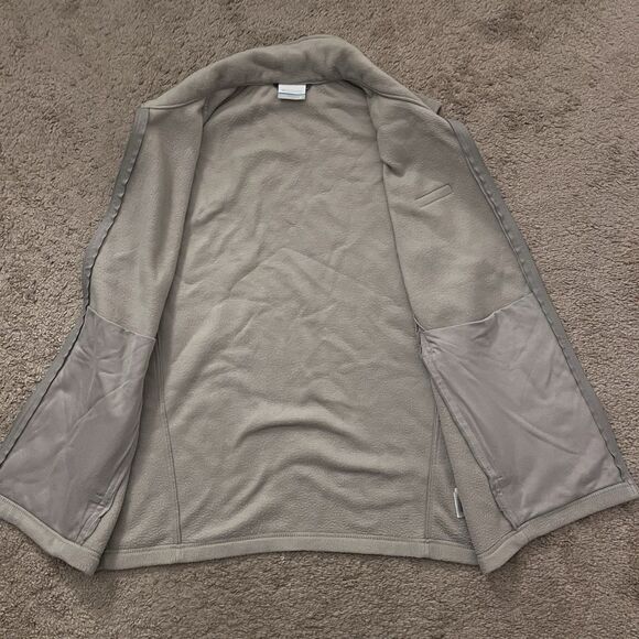 Columbia Fleece Vest Men’s M Sage Green Full Zip Outdoor Hiking Layering - Picture 4 of 7
